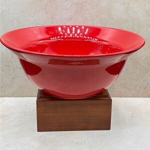 Flared Rim Waechtersbach Veggie Bowl Speckled Glaze Spain 10.25"